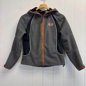 Harley Davidson Womens Riding Moto Biker Full Zip Jacket Size XS Ribbed Comfy